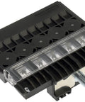 Rock Solid Main Fuse Block Direct Fit Replacement built strong with black housing for consistent electrical power delivery.