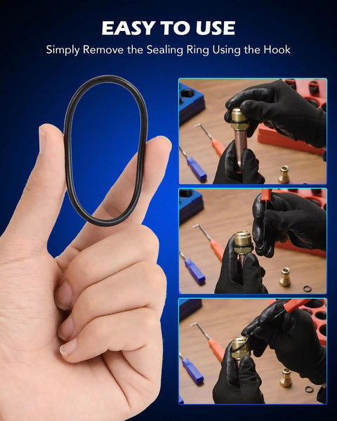All In One 826 Piece O Ring Kit With 32 SAE And Metric Sizes For Plumbing Automotive And Faucet Repair Nitrile Rubber Rings in use