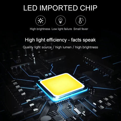 Close-up of LED imported chip showing high light efficiency, designed for JUDYSSY Patio Lightingsolar Flood Lights Outdoor, 50W.