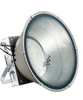 400W LED Construction Site Light, 6000K White Light Outdoor Flood Light with silver finish and honeycomb reflector design.