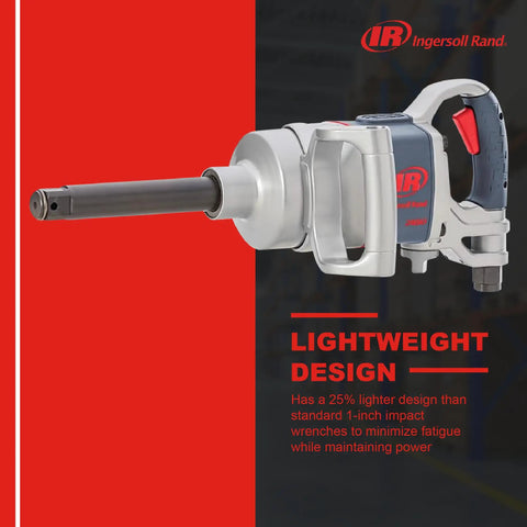 Pro Level One Inch Drive Air Impact Wrench Crafted For Boss Garage Tasks with lightweight design and extended anvil.