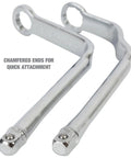 Two Piece Distributor Clamp Wrench Set For Auto Ignition Systems, Offset Design, 9/16 and 1/2 SAE wrenches close-up view