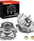 Two Pack Rear Wheel Bearing And Hub Assembly With Five Lug For Your Toyota RAV4 2006 2012 4WD, 2013 2018 AWD, And Lexus NX200t 2015 2017, NX300 2018 2021, NX300h 2015 2021 AWD displayed with box packaging.