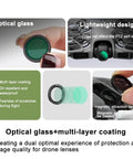 ND And CPL Filters Set For NEO 2 Drone With UV ND8 ND16 ND32 Filters showing multi-layer coated optical glass and design details