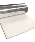All Purpose High Temp Insulation Blanket With Aluminum Foil Facing For Kilns Stoves Furnaces And Ovens 2300 Degrees F Rating 8 Lb Density Half Inch By Twenty Four Inch By Sixty Inch Five Foot CeraTex 3180