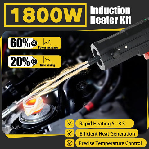 Amazon 1800W induction heater kit, handheld bolt-removal tool with 4 coils and storage box