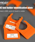 Pro Grade HSK63 CNC Tool Handle Marking Card Built Like A Tank Durable ABS Cutting Tool Chuck Identifier For Machine Shop Organization And Real Deal Inventory Management with orange ID tags