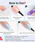 Step-by-step use guide for Bio Based Pearl Gel Nail Polish Set With Six Iridescent Shimmer Shades For DIY Home Manicure And Nail Art