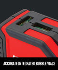 Wall Mount Laser Level With 360 Degree Rotating Attachment, 15 Ft Range, High Accuracy Line Laser, Class II Under 1mW 620-690nm, Easy Read Bubble Vials, Durable Construction For DIY And Pro Projects with bubble vials