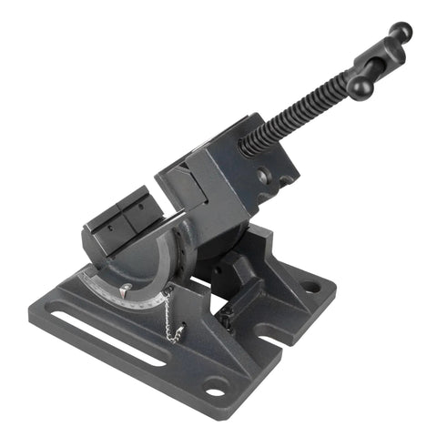 Cradle Angle Drill Press Vise With 3.5 Inch Jaw Opening 2500 Lb Clamping 0 To 90 Degree Tilt 90 Degree Rotating Cradle