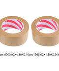 2 Pack Kraft Paper Packing Tape Water Resistant Sealing Tape For Shipping And Home Use Hand Tearable Brown Box Tape