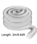 Heavy Duty Crush Proof Vacuum Hose That Delivers Serious Suction For Shop Vacuums And Dust Collectors Fifty Millimeter Clear Pvc Suction Tube, 3m length.