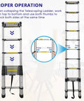 Instructions for using Telescoping Ladder Workhorse for DIY and Home Projects Lightweight Aluminum Extendable and Collapsible