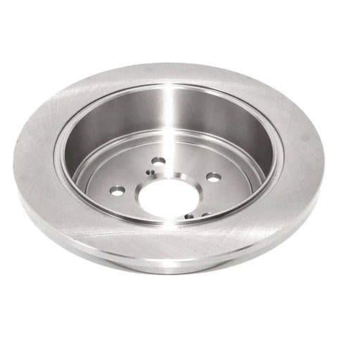 Front view of Professional Series Rear Solid Brake Rotor With Forged Flange For Precise Fit And Precise ABS Signaling Multi Lip Seals