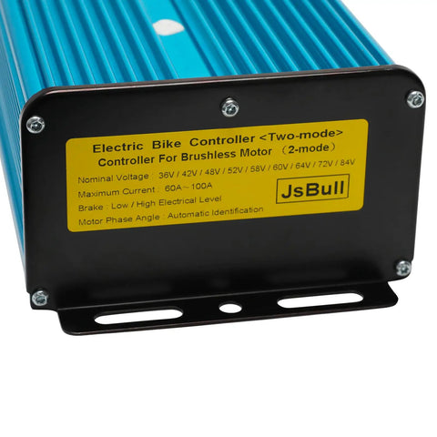 Heavy Duty 36V To 72V Brushless DC Motor Controller With 2500W To 5000W Power And 100 Amp Draw for electric bikes view with label.