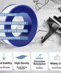 Heavy Duty PTFE Plumbers Tape For Sealing Threads On Water Pipes And Shower Heads One Roll Thick High Density 1/2 Inch Wide By 520 Inches Long Premium Thread Sealant To Prevent Leaks And Improve Plumbing Performance with features highlighted.