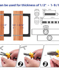 Installation guide and dimensions for 30 Pack Solid 3 Inch Square Cabinet Handles Boss Look Oil Rubbed Bronze Drawer Pulls.