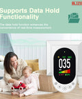 Plug-In Wall Decibel Meter With 3-In-1 Noise Temp And Humidity Detector For Home, Classroom, Library Or Rental, Real-Time Sound Level Readout With Fast Or Slow Refresh, Max/Min Data Hold, 30-130 dBA, wall display in home