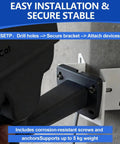 Corner Mount Kit For Security Cameras 270 Degree Bracket For Outdoor Surveillance No Fuss Setup shown on wall mount