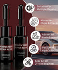 Upgraded Windshield Repair Kit DIY Friendly Pro Grade 40ml Nano Glass Repair Fluid 2x20ml packaging with car image