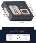Rock Solid Heavy Duty Ladder Hook Wall Mount packaging, 32.7cm x 27.5cm, showcasing easy installation instructions.