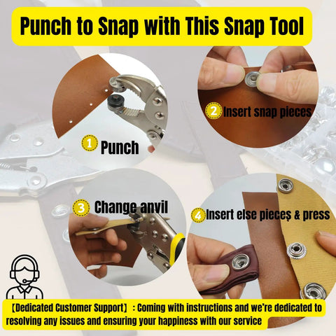 Heavy Duty Snap Fasteners Kit For Boat Covers And Outdoor Fabric, 60 Metal Marine Snaps With Pliers, 15mm Press Studs