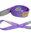 2-Pack Heavy Duty Lifting Straps 1.2 Inch By 8 Foot, 2200 Lbs Capacity Per Sling, Nylon Web Slings in purple close-up