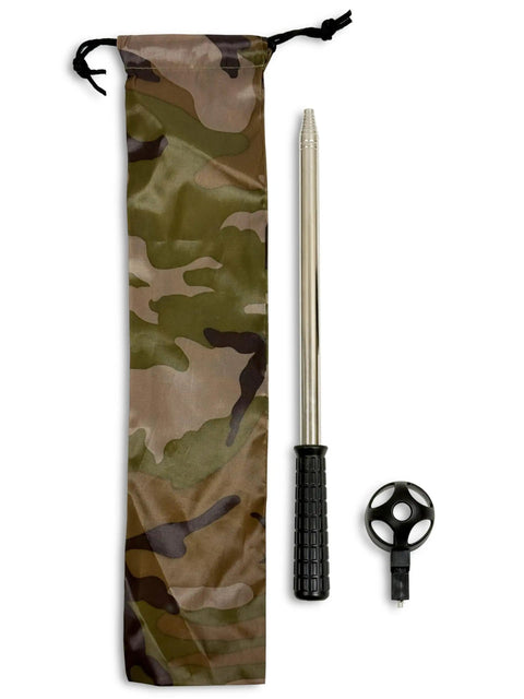 Compact Golf Ball Retriever 9 Foot Telescoping Stainless Steel Pole with Carry Bag and Pick Up Tool for Water Hazards