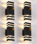 Dusk To Dawn Sensor Outdoor Wall Lights 4 Pack Up And Down Aluminum Waterproof Wall Sconces for Porch Hallway Patio Garage