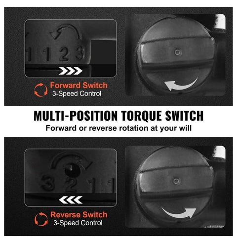 Multi-Position Torque Switch of Professional Grade One Inch Air Impact Wrench for forward and reverse rotation control.
