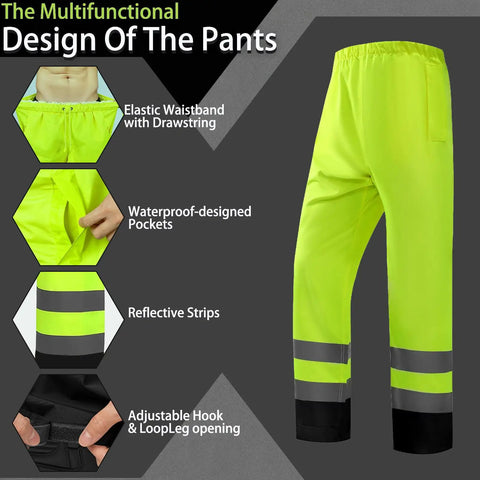 Fly On The Jobsite With This Class 3 Hi Vis Safety Rain Jacket For Men That Straight Up Kicks Rain To The Curb While Keeping You Breathing Easy In Waterproof Reflective Work Gear Built Tough For Construction Seasons
