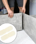 Heavy Duty Nylon Shelf Dowel Pins With Threads On Both Ends White Furniture Connectors in use during assembly