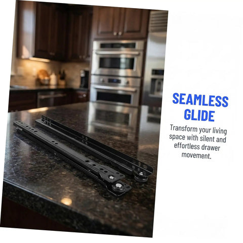 Bottom Mount Drawer Slides 2 Pack Full Extension Silent Rails For Dressers Cabinets And Kitchen Replacement Drawer Runners Heavy Duty Built To Glide Smoothly And Quietly on countertop
