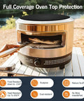18.9 Inch Silicone Pizza Mat For Pi Prime Outdoor Oven shown in use with pizza baking outdoors, highlighting durability and heat resistance.