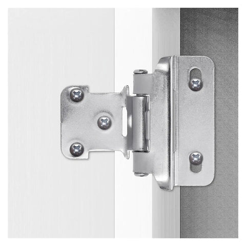 Two Pack Half Inch Self Closing Spring Hinges For Kitchen Cabinets And Furniture Hardware Matte Black Semi Hidden Design Soft Close No Fuss Install Upgrade Reliable Quiet Operation For Smooth Cabinet Upgrades installed view