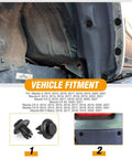 Image showing the Mazda Front Fender Liner Fastener Kit With 60 Pcs Hex Head Screws Nylon U Nuts And Push Rivet Clips for Mazda vehicles.