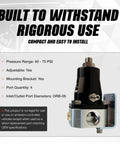 EFI Fuel Pressure Regulator Adjustable 40-75 PSI For Electric Fuel Injection Return Style with ORB-06 Inlet Ports