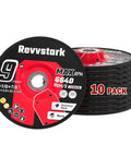 10 Pack 9 Inch Aluminum Oxide Grinding Wheels For Metal And Stainless Steel, Depressed Center Discs, stacked view with labeling