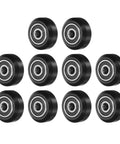 10 Pack POM Roller Wheels For 3D Printer Gantry And V Slot Tracks Dope High Speed Pulley Wheels With 625-2RS Double Shield Bearings Low Noise Durable Black CNC Upgrade, 24mm