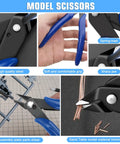 Model scissors from 25-Piece Model Building Tools Kit for Hobbyists and DIY Enthusiasts with cutting and trimming features