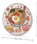 Ultra Slim Qi Wireless Charger With Aluminum Alloy Frame 6mm Thin 10W Fast Charging Pad With cute noodle bowl design
