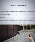 Automatic Sliding Gate Opener With Remote Transmitters And Infrared Photocell Sensor, chain drive security kit shown in use.