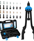 Pro Grade Rivet Nut Tool Kit, 16 Inch Riveter With 15 Mandrels, 182 Rivet Nuts And Rugged Carrying Case, All In One Rivnut Set