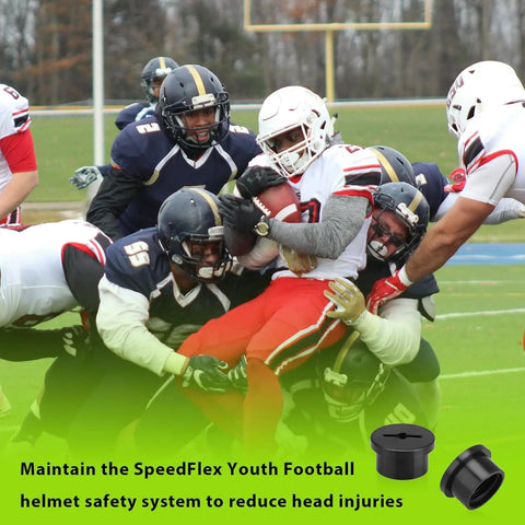 Football game with SpeedFlex Chinstrap Thumb Screws And Bladder Valve Caps For Football Helmets Compatible With SpeedFlex And Speed Icon