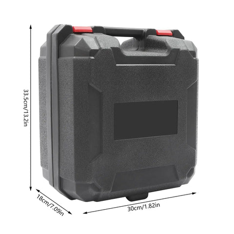 Heavy Duty 1300W Electric Wall Paint Scraper For No Sweat Putty Removal And Concrete Surface Prepping Featuring Pro Grade Multi Blade Handheld Wall Planer With Ergonomic Handles And Carry Case Included, black sturdy case with handle.