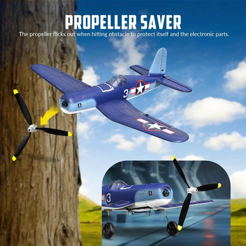 RC Planes For Adults With 4 Channel RTF F4U Corsair Fighters, propeller saver feature, outdoor flying