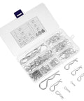 Stainless Steel Cotter Pins Assortment Kit 125 Pieces For Quick Locking And Secure Fastening, visible in open plastic case compartments