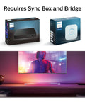 White And Color Ambiance Smart LED Tube For Immersive Gaming And TV Experiences 1 Pack Sync With TV Music And Gaming Requires Bridge And Sync Box Control With App Or Voice displayed with required Bridge and Sync Box