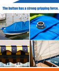 Image of Pro Grade Canvas Snap Fastener Kit With Marine Grade Stainless Three Eighths Inch Snaps used on boat covers, tents, and awnings.