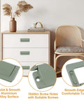 Aluminum Cabinet Pull Handles Set Of Two Flush Ring Hidden Drawer Pulls For Cabinets And Closets Green Finish, Rust Resistant